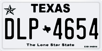 TX license plate DLP4654