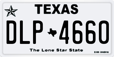 TX license plate DLP4660
