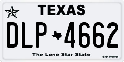 TX license plate DLP4662