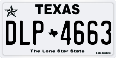 TX license plate DLP4663