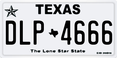 TX license plate DLP4666