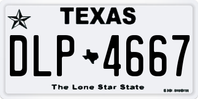 TX license plate DLP4667