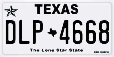 TX license plate DLP4668