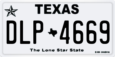 TX license plate DLP4669