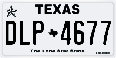 TX license plate DLP4677