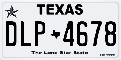 TX license plate DLP4678