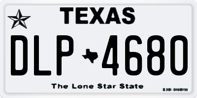 TX license plate DLP4680