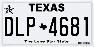 TX license plate DLP4681