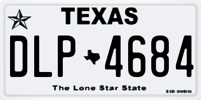 TX license plate DLP4684