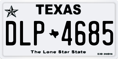 TX license plate DLP4685