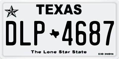 TX license plate DLP4687