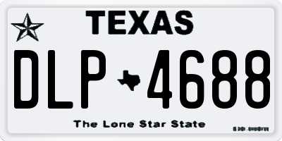TX license plate DLP4688
