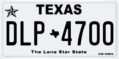 TX license plate DLP4700