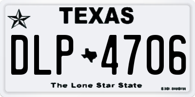 TX license plate DLP4706
