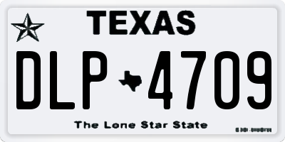 TX license plate DLP4709
