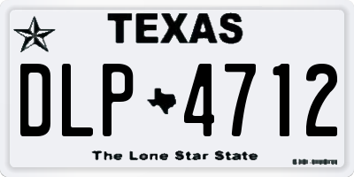 TX license plate DLP4712