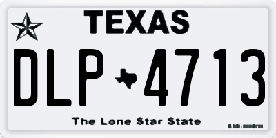 TX license plate DLP4713