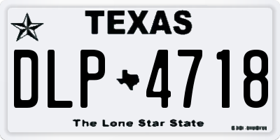 TX license plate DLP4718