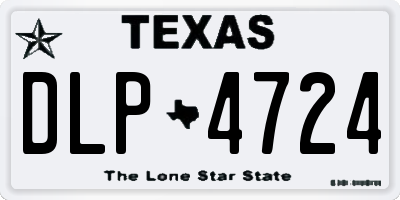 TX license plate DLP4724