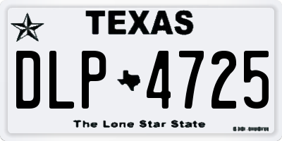 TX license plate DLP4725