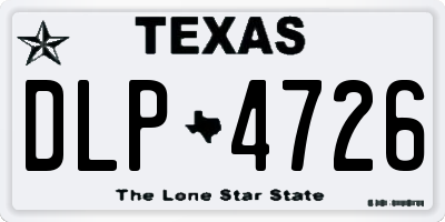 TX license plate DLP4726