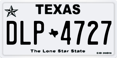 TX license plate DLP4727