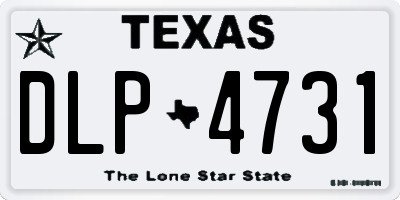 TX license plate DLP4731