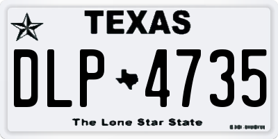 TX license plate DLP4735