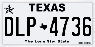 TX license plate DLP4736