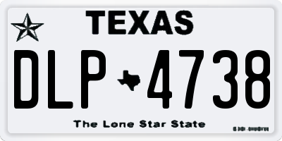TX license plate DLP4738