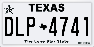 TX license plate DLP4741