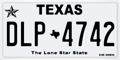 TX license plate DLP4742