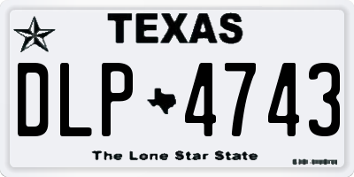 TX license plate DLP4743