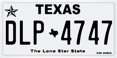 TX license plate DLP4747