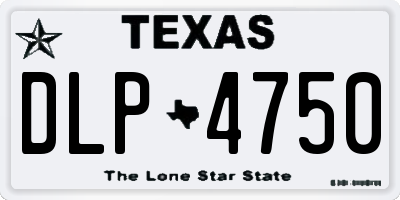 TX license plate DLP4750
