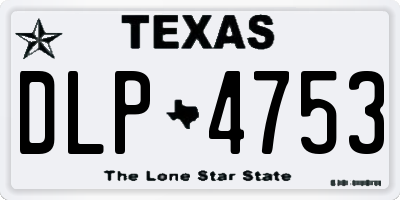 TX license plate DLP4753