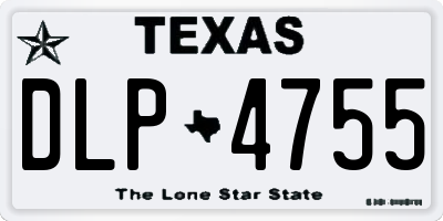 TX license plate DLP4755