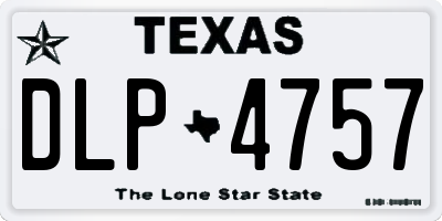 TX license plate DLP4757