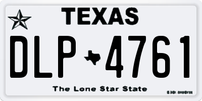 TX license plate DLP4761