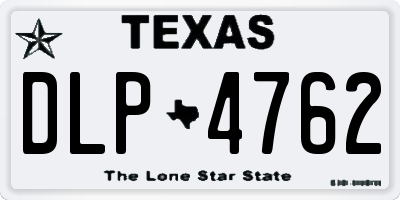 TX license plate DLP4762