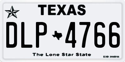 TX license plate DLP4766