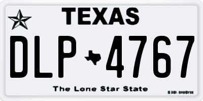 TX license plate DLP4767