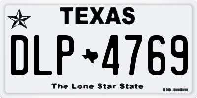 TX license plate DLP4769