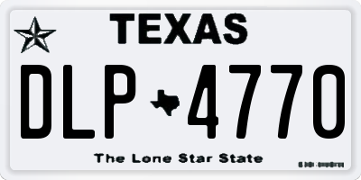 TX license plate DLP4770