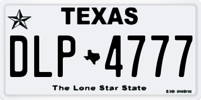 TX license plate DLP4777