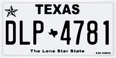 TX license plate DLP4781