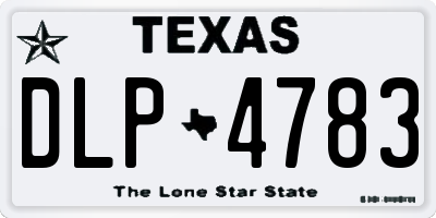 TX license plate DLP4783