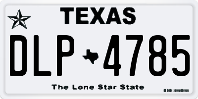 TX license plate DLP4785