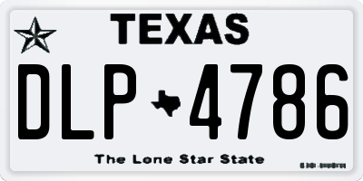 TX license plate DLP4786