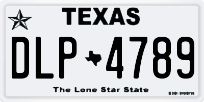 TX license plate DLP4789